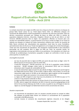Rapport d`Evaluation Rapide Multisectorielle Diffa