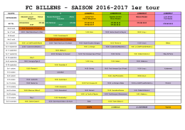 FC BILLENS - SAISON 2016