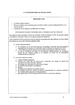Fiche recommandations travailleurs