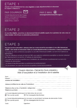Dossier de demande