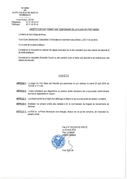Fermeture temporaire des plages de Port Maria et de