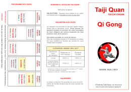 Taiji Quan Qi Gong - L`Ecole du Taiji Quan