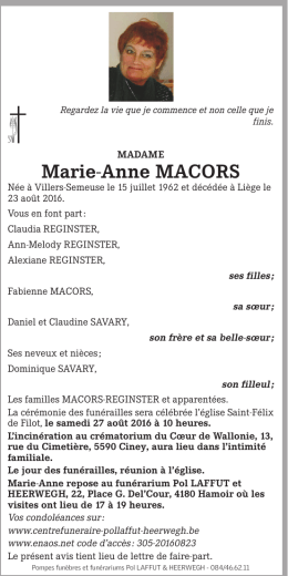 Marie-anne MaCORS
