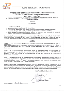 Page 1 „1-º - vastazó. MAIRIE DE PANAZOL – HAUTE