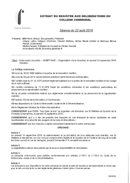 Page 1 EXTRAIT DU REGISTRE AUX DELIBERATIONS DU