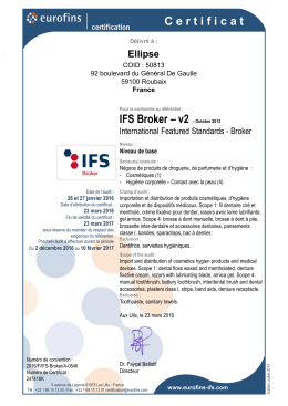 certificat IFS Broker A-0546