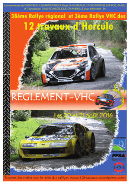 reglement vhc - SportAuto Poitou