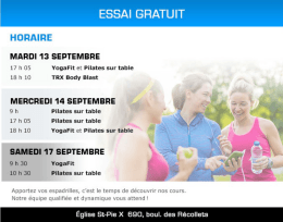 Page 1 EGEA GHA | U | HORAIRE MARDI 13 SEPTEMIERE 17 h 05