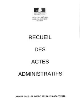 Recueil n° 122 du 19 août 2016 PDF