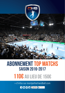 abonnement top matchs - Montpellier Handball