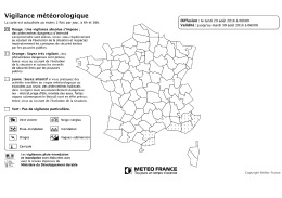 Carte noir et blanc - Carte de vigilance Météo