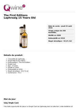 The First Editions Laphroaig 15 Years Old