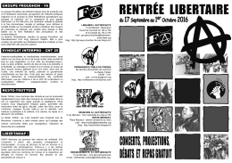 Rentrée Libertaire 2016 brochure - Over-blog