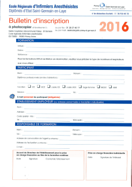 Bulletin d`inscription - CHI Poissy/Saint-Germain-en-Laye
