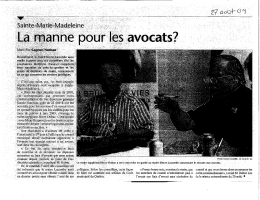 La manne pour les avocats? – Le Courrier de St