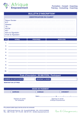 fiche d`inscription tmc