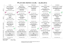 Plan de menus S34 en PDF - Restaurant d`entreprise Cimo