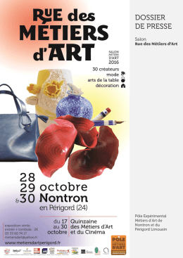 Rue des metiers d 27art 2016 nontron presse