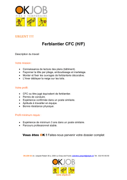 Ferblantier CFC (H/F)