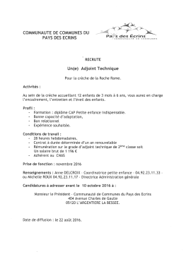 T&eacute;l&eacute;charger ici la fiche de poste.