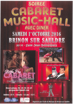 voir affiche. - Brinon sur Sauldre