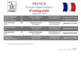 FRENCH Evening units