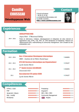 Camille Cousseau - Web Developer portfolio