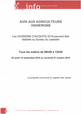 Division des acquits