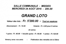 grand loto - Retrait&eacute;s de la Gl&acirc;ne