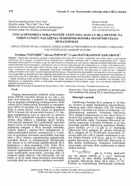 Page 1 178 Vojvodić S, i sar. Neravnoteža vezivanja alela u HLA