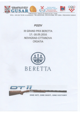 17-18.09.2016. - Grand Prix *Beretta*, trap
