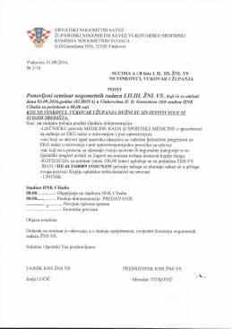 ponovljeni seminar sudaca - Županijski nogometni savez