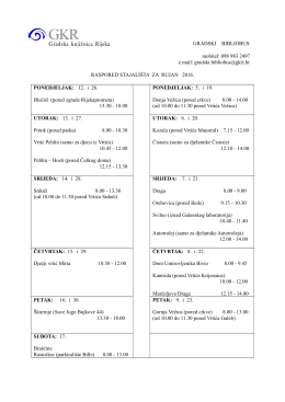raspored stajališta gradskog bibliobusa za rujan 2016.