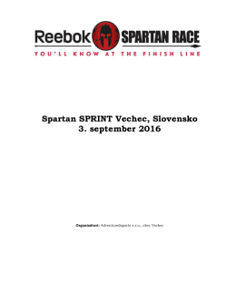 Spartan SPRINT Vechec, Slovensko 3. september