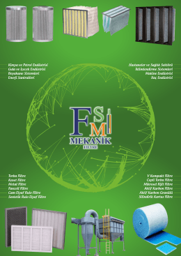 Filtre Sistemleri Kataloğu - FSM Mekanik endüstriyel tesisat