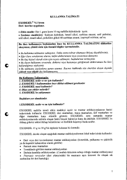 EXODERIL Krem İla&ccedil; Prospekt&uuml;s&uuml;