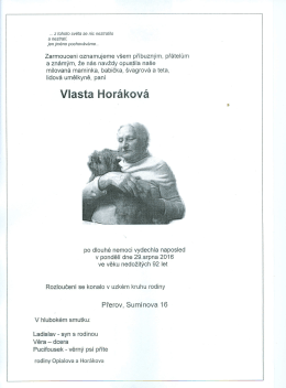Page 1 Z tohoto Světa Se nic neztratilo a neztrat&iacute;, jen jm&eacute;no