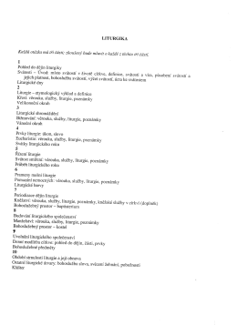 Liturgika &ndash; ot&aacute;zky