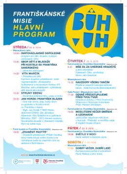 Page 1 FRANTIŠKÁNSKÉ MISIE HLAVNÍ PP OG FRAM STREDA