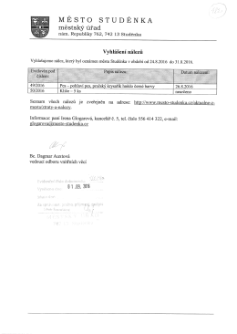 Vyhl&aacute;&scaron;en&iacute; n&aacute;lezů