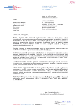 Page 1 W/% ČE SKÝ Krajská správa ČSÚ v Olomouci mısrarısTický