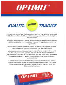 Historie začky Optimit