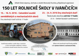 150 let rolnické školy v Ivančicích