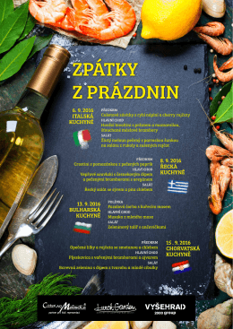 Gastrononické menu - Středomořská kuchyně