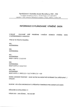 SVD info - Hor&aacute;čkova 925-930