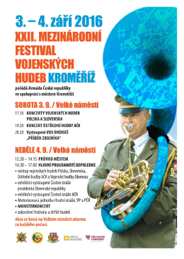 Page 1 3.– 4. září 2016 A * Agr pořádá Armáda České republiky ve