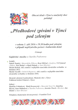 Předhodové zpívání