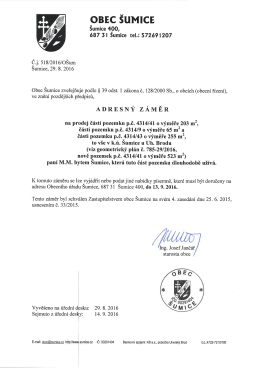 Adresn&yacute; z&aacute;měr na prodej pozemku