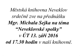 Předn&aacute;&scaron;ka knihovna