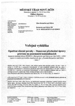 Vyřejná vyhláška - Bernartice nad Odrou